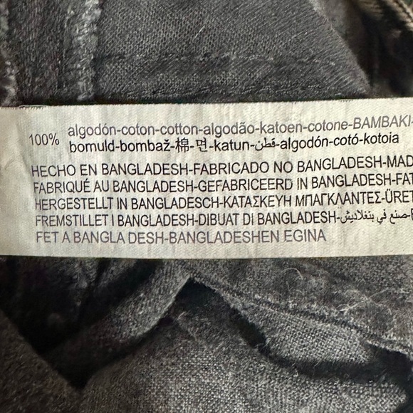 Zara Faded Black Wide Leg High Waist 100% Cotton Denim Jeans size 2 - Picture 9 of 9